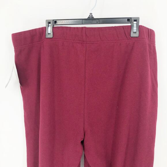 Ideology Womems Fleece Jogger Pants XXL Red Maroon Drawstring Casual Pull On NWT - Picture 4 of 9